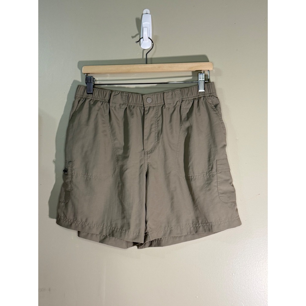 Columbia Mens Tan Khaki Nylon Cargo Hiking Shorts Size Medium RN 69724 CA 05367